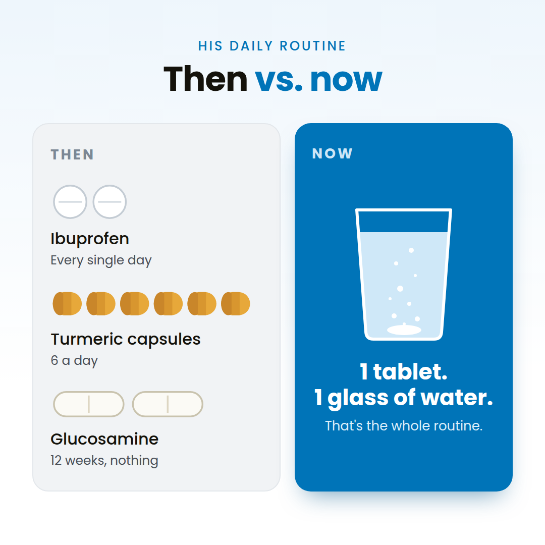 No more pills: a Hydroh hydrogen tablet dissolving in a glass of water instead of capsules